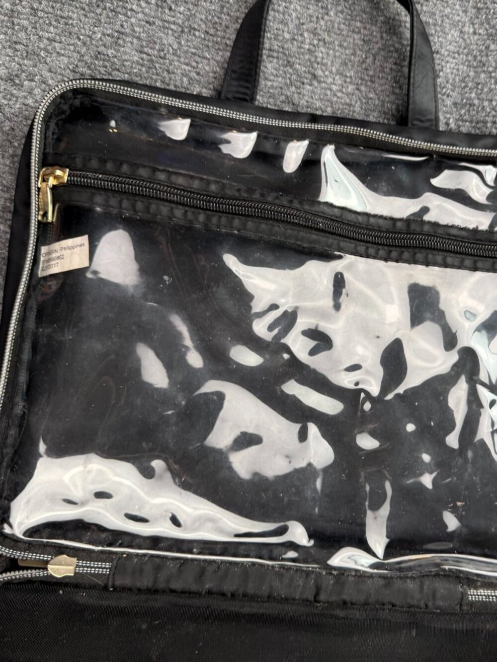 Sonia Kashuk Black Nylon Travel Makeup Organizer Case Cosmetic Bag